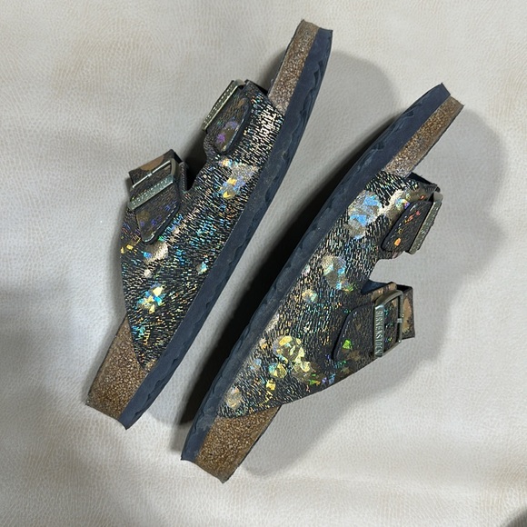 Birkenstock Leather ARIZONA LUX Spotted Metallic Brown - Picture 6 of 7